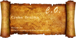 Czeke Orsika névjegykártya